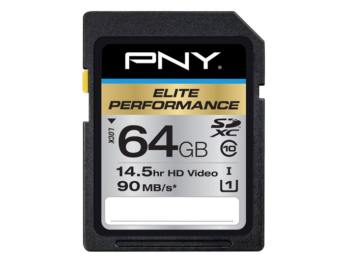 PNY Pro Elite 64GB SDHC Memory Card