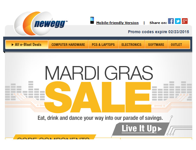Newegg Mardi Gras Sale - Tons of Hot Deals