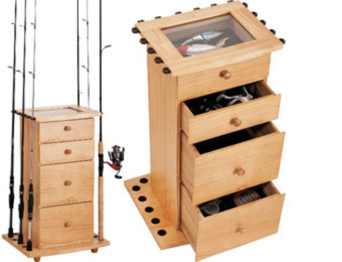 Cabela's 16-Rod Fishing Rack with Display Case