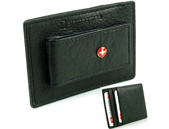 Alpine Swiss Leather Money Clip