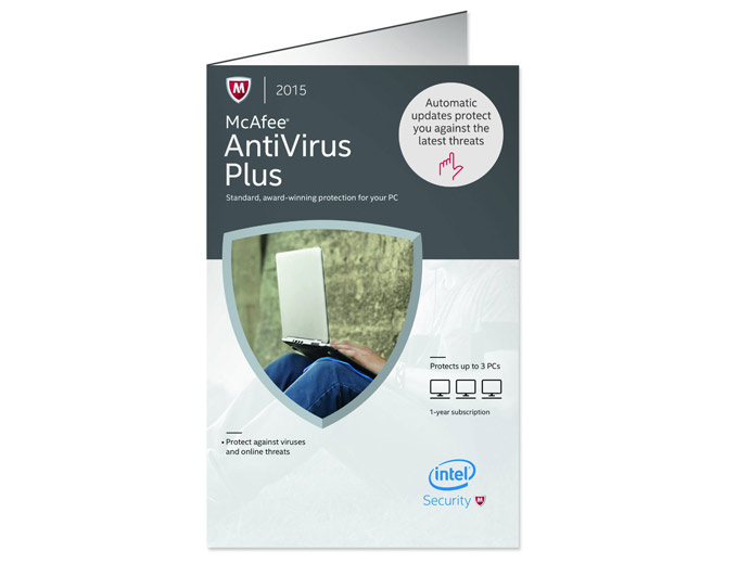 Free McAfee AntiVirus Plus 2015 - 3 PCs