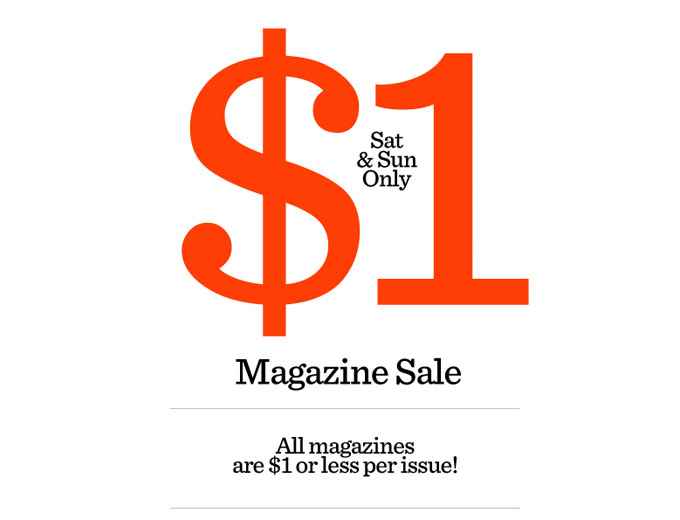 DiscountMags $1 Magazine Sale
