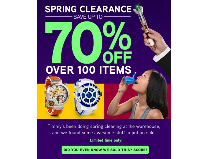 ThinkGeek Spring Clearance Sale - Up to 70% off