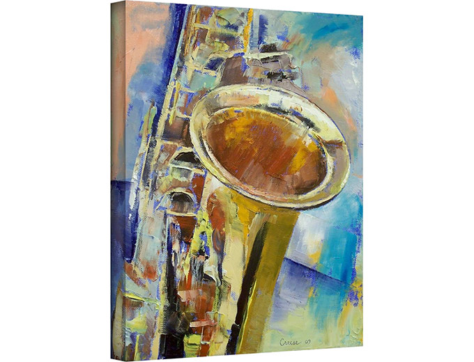 Saxophone Gallery Wrapped Canvas Art