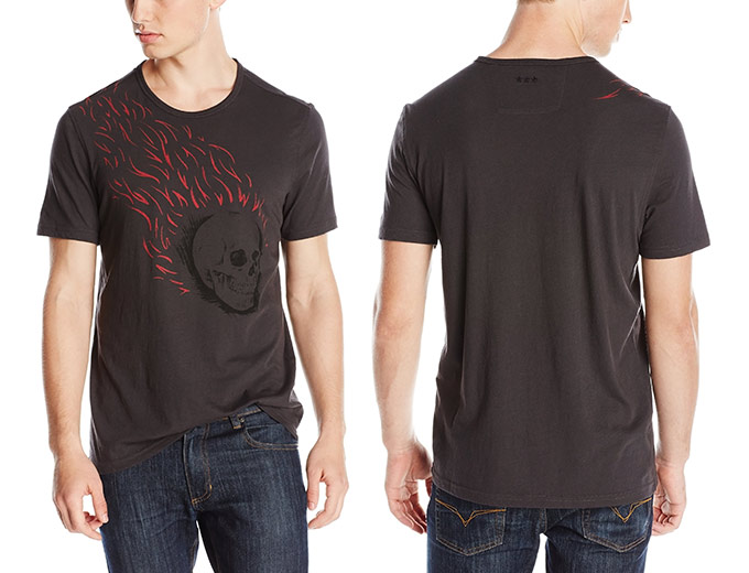 John Varvatos Men's Flaming Skull T-Shirt