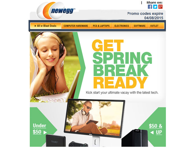 Newegg Spring Break Deals