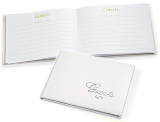 Love Silver Lettering Guest Book