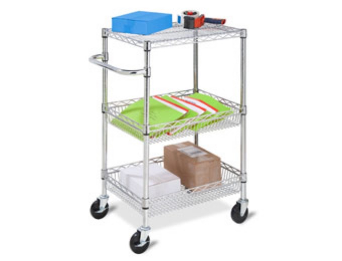Honey-Can-Do 3-Shelf Urban Chrome Storage Cart
