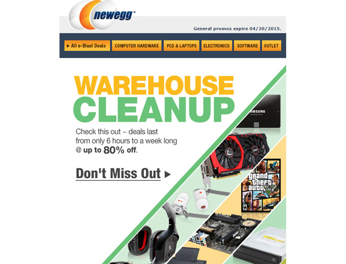 Newegg Warehouse Cleanup Sale