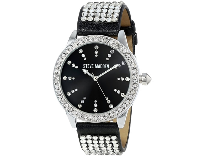 Steve Madden Women's Crystal Accents Watch