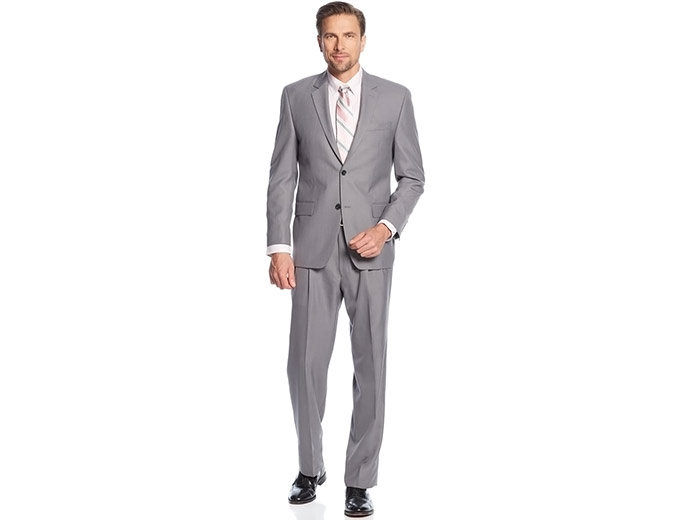 IZOD Grey Sharkskin Men's Suit
