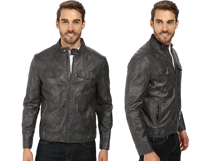 Kenneth Cole Reaction PU Zip Front Jacket