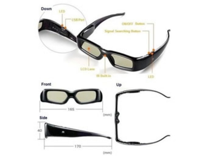 LG Plasma TV Compatible 3D Shutter Glasses, 4 Pack