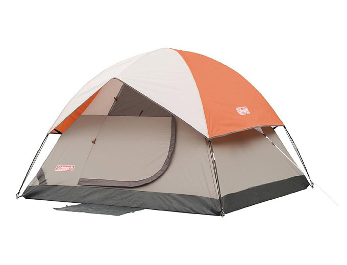Coleman 9' X 7' Sundome Tent, Tan/Orange