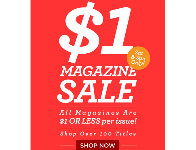 DiscountMags $1 Magazine Sale, 100+ Titles on Sale