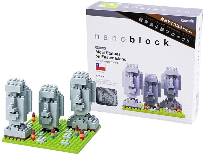Nanoblock Moai Statues on Easter Island