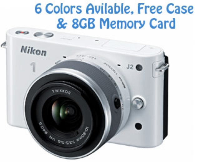 Nikon 1 J2 Camera, Free Case & 8GB Memory Card