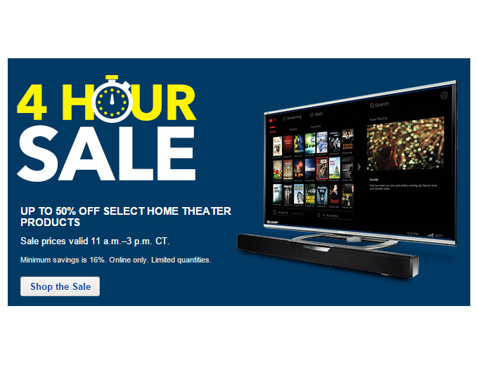Best Buy Sale - 50% off Home Theater Products