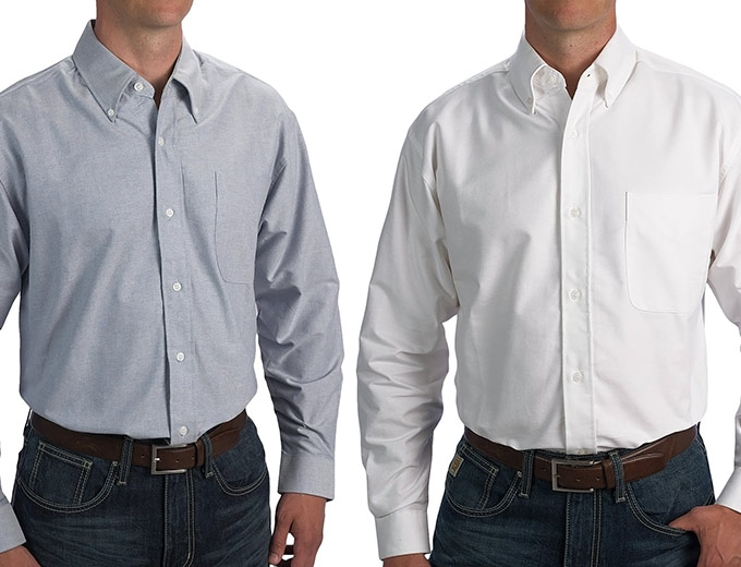 Woven Cotton Oxford Long Sleeve Shirt