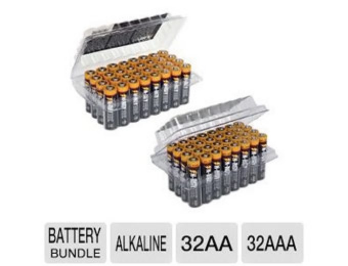 Ultra N-RGY Alkaline Battery Bundle, 32AA & 32AAA