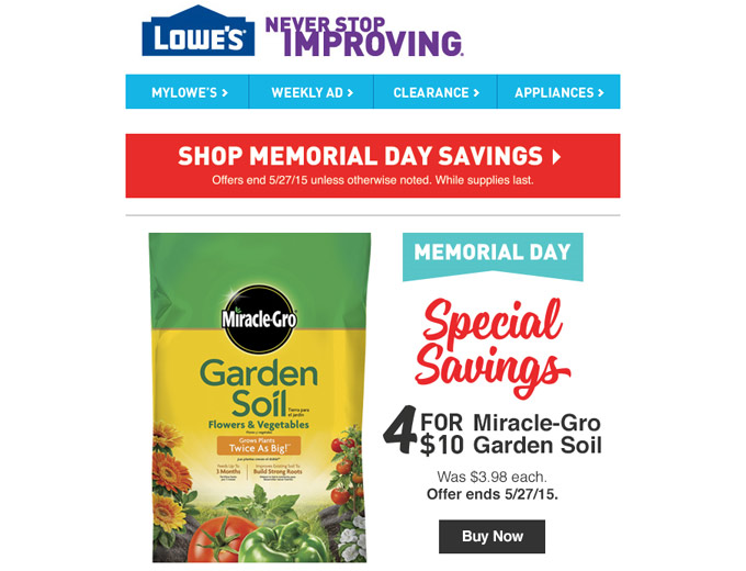 Lowes Memorial Day Sale Event