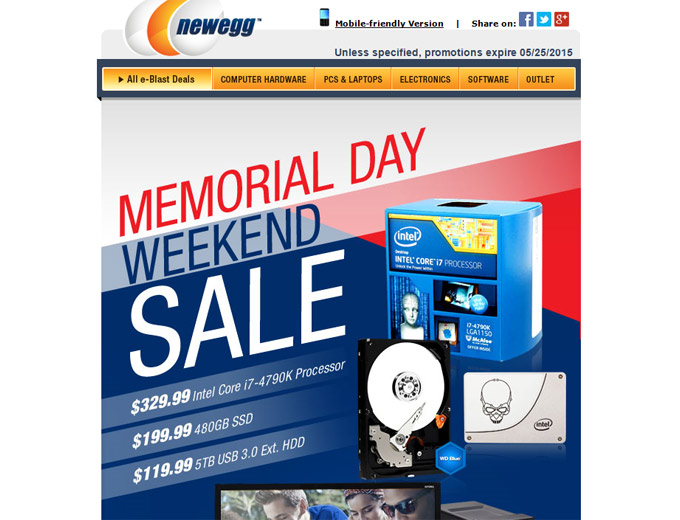 Newegg Memorial Day Sale