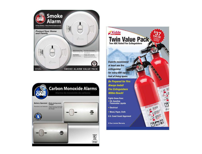 Fire Extinguisher with Smoke Alarm Kit
