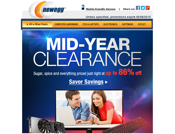 Newegg Mid-Year Sale - Up to 86% off