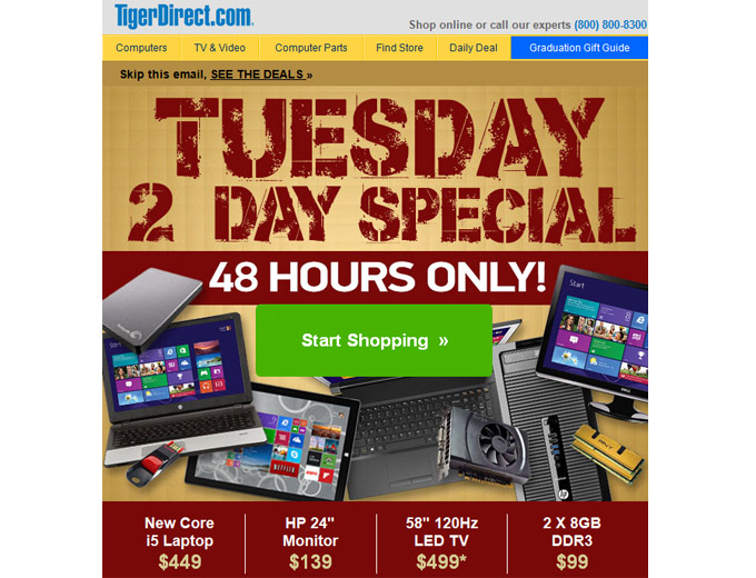 Tiger Direct 48-Hour Sale Event