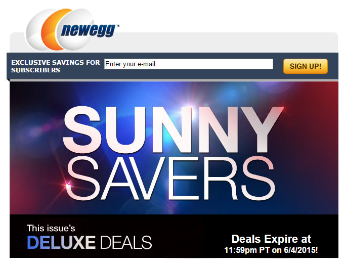 Newegg 48-Hour Sunny Savers Sale