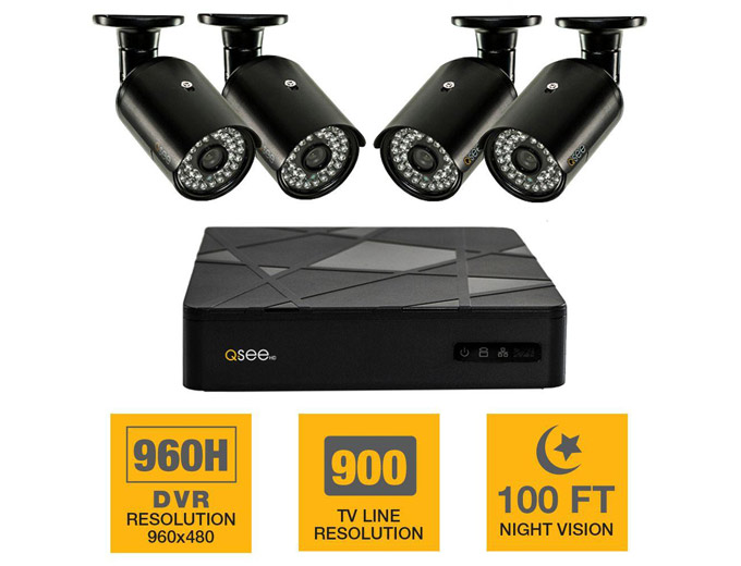 Q-SEE QT554-4V6-5 4Ch Surveillance System