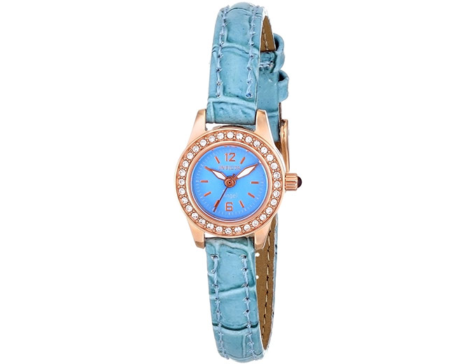 Invicta Angel Blue Leather Band Watch