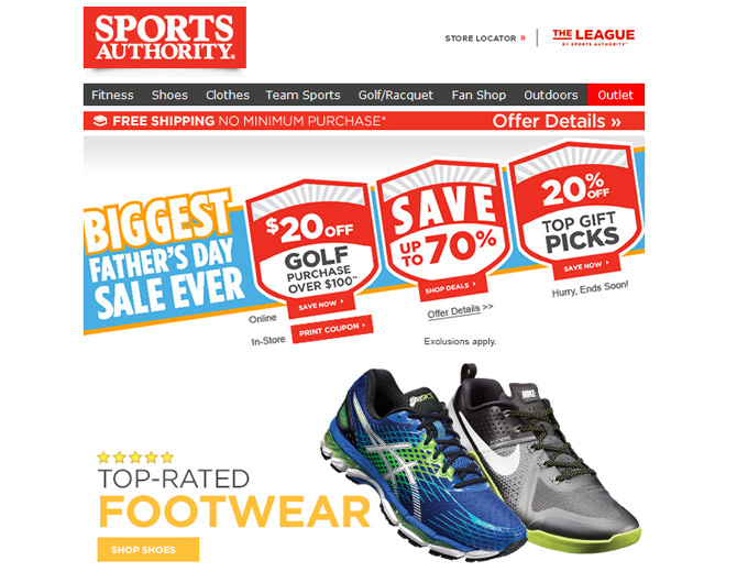 Sports Authority Father's Day Sale