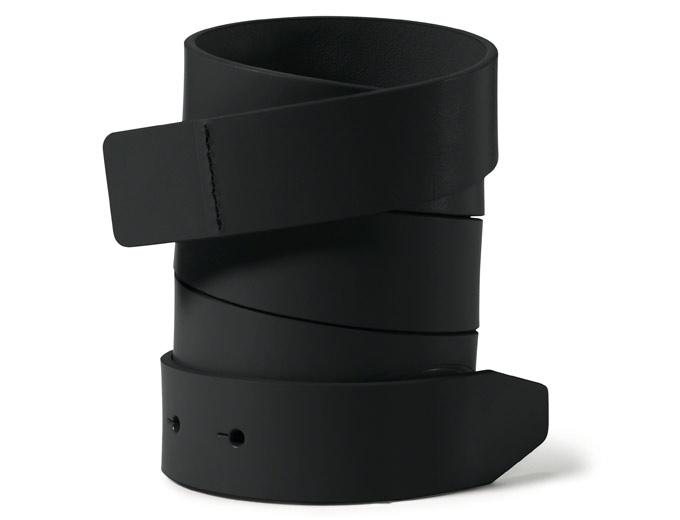 Oakley Slim Leather Belt Strap - Jet Black