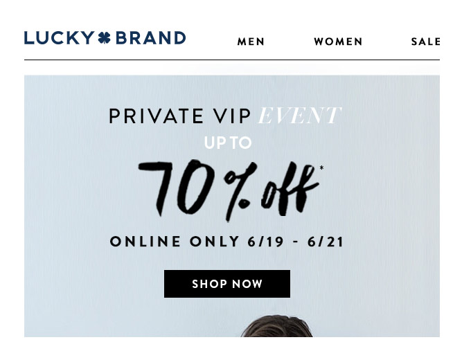 Lucky Brand VIP Sale - 70% off