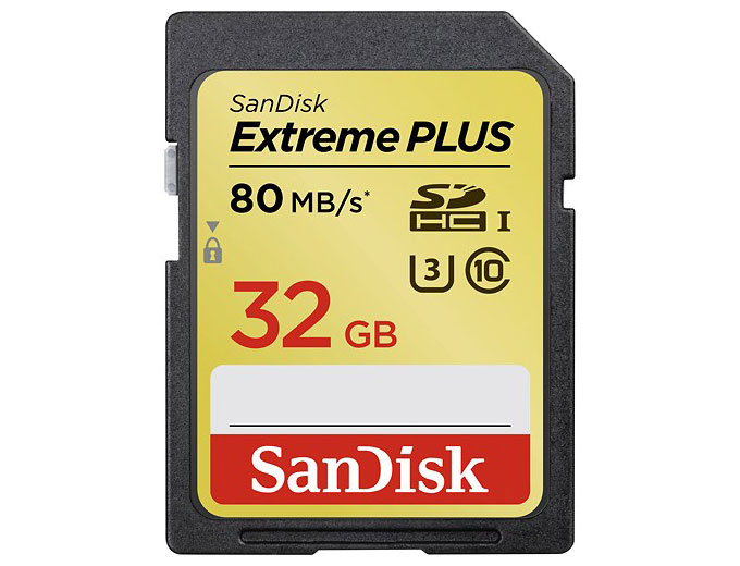 32GB SanDisk Extreme PLUS SDHC Memory Card