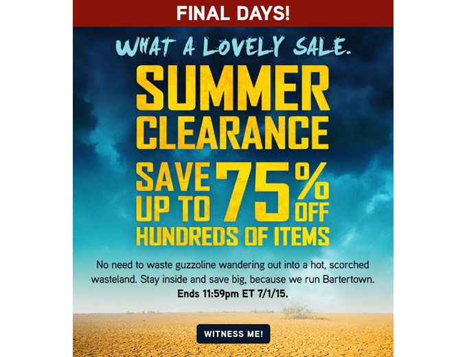 ThinkGeek Summer Clearance Sale - 75% Off
