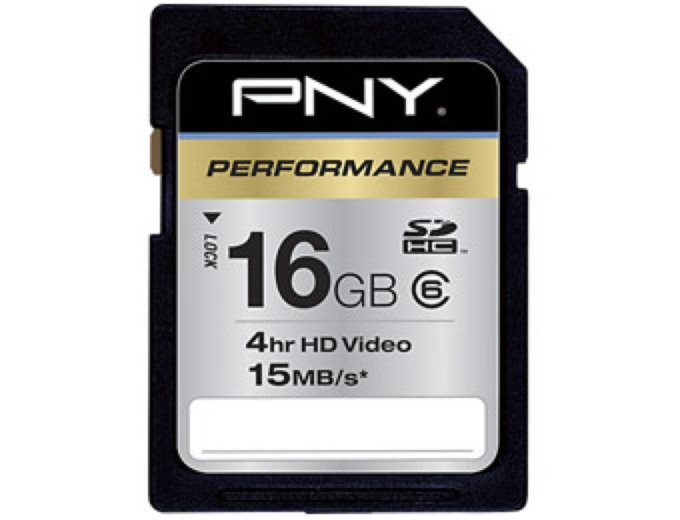 PNY 16GB SDHC Class 6 Memory Card