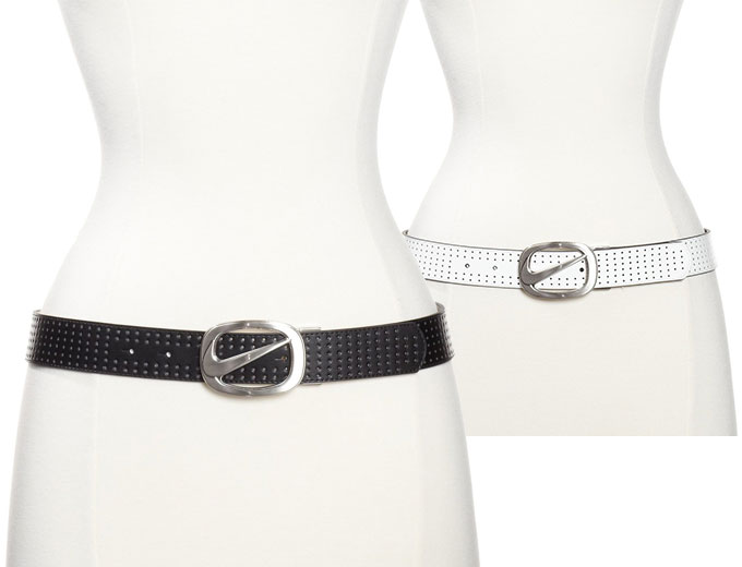 Nike Golf Women's Swoosh Logo Leather Belt