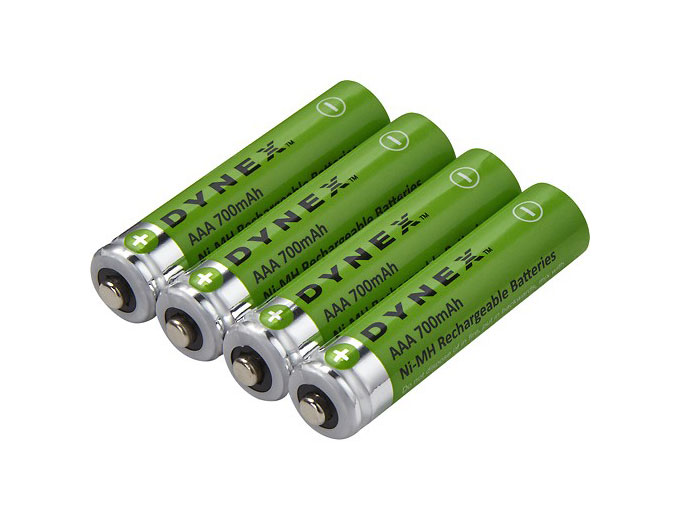Dynex DX-NB4AAA Rechargeable AAA Batteries