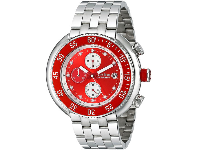 Red Line Driver Red Dial Link Bracelet Watch