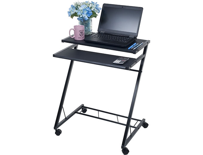 Mobile Rolling Cart Compact Computer Desk