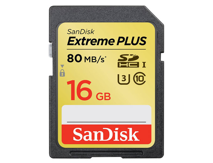 SanDisk Extreme PLUS 16GB SDHC Memory Card