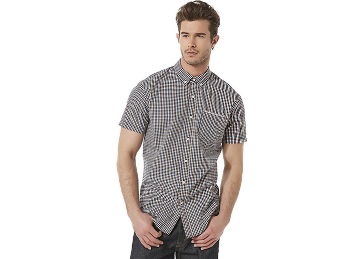 Adam Levine Tri-color Gigham Men's Shirt