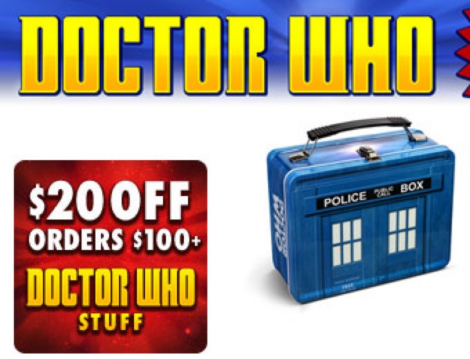 Doctor Who Orders of $100+ at ThinkGeek