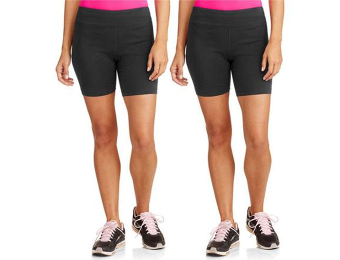 Danskin Now Women's Bike Shorts, 2 pack