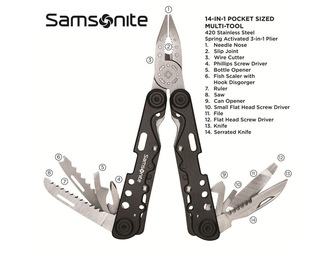 Samsonite Deluxe 14-in-1 Multi Tool