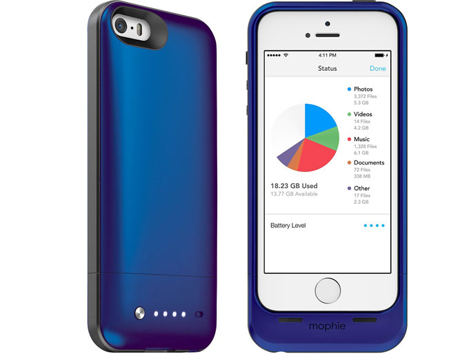 Mophie Space Pack 32GB Blue Battery Case