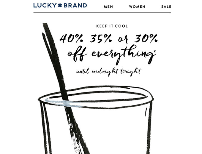 Lucky Brand Flash Sale - Up to 40%