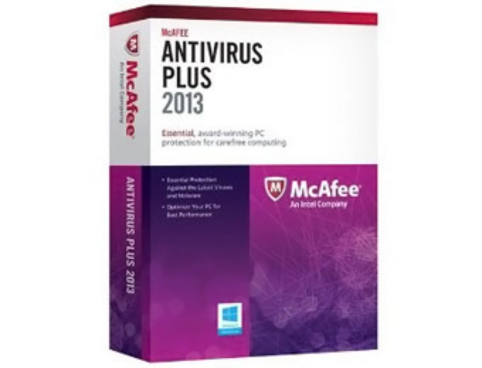 Free after Rebate: McAfee AntiVirus Plus 2013